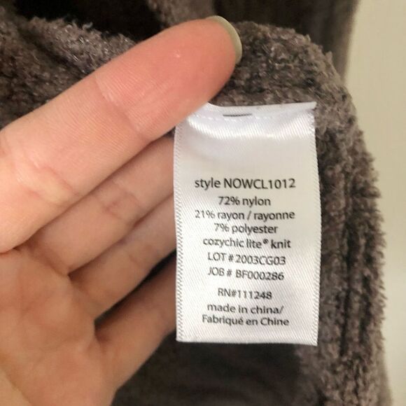 Barefoot Dreams Cozy Chic Lite Long Weekend Cardi in Brown - Size S - Picture 5 of 6